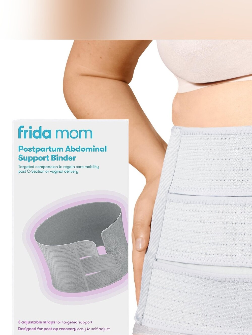 Frida Mom Postpartum Abdominal Support Binder, One Size